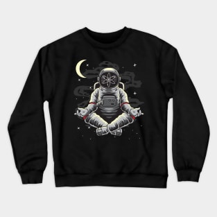 Astronaut Yoga Cosmos Crypto ATOM Coin To The Moon Token Cryptocurrency Wallet HODL Birthday Gift For Men Women Kids Crewneck Sweatshirt